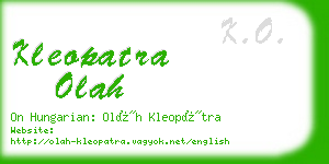 kleopatra olah business card